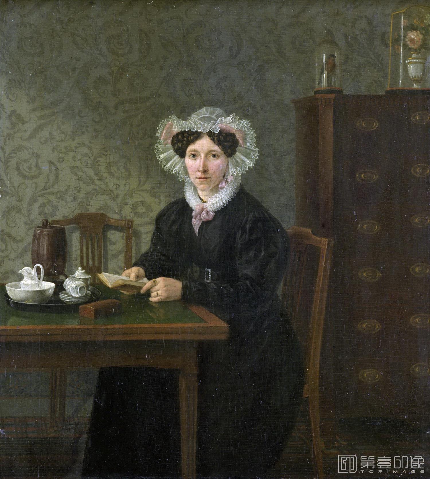 油画-荷兰阿姆斯特丹国家美术馆-Uppink Willem Portret van een vrouw 1833